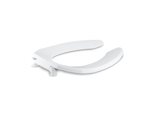 KOHLER K-4670-CA-0 Lustra Commercial elongated toilet seat with antimicrobial agent and check hinge - White