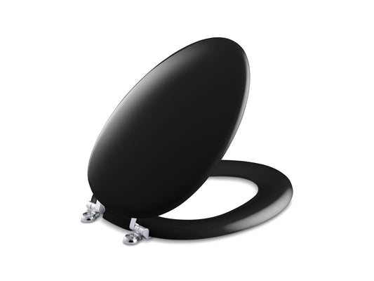 KOHLER K-4701-CP-7 Kathryn Elongated Toilet Seat In Black Black