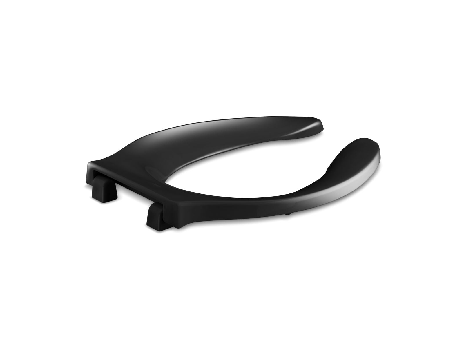 KOHLER K-4731-C-7 Stronghold Elongated Toilet Seat With Integrated Handle And Check Hinge - Black Black