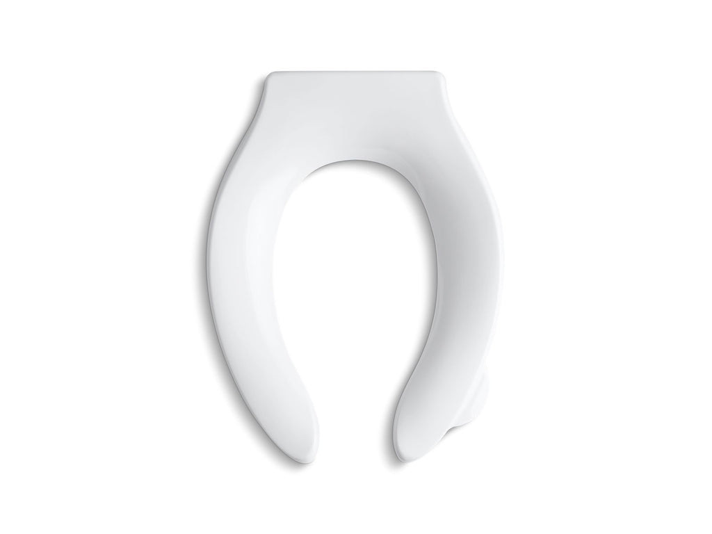 KOHLER K-4731-GC-0 Stronghold Commercial Elongated Toilet Seat With Integrated Handle And Quiet-Close Check Hinge - White