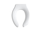 KOHLER K-4731-GC-0 Stronghold Commercial Elongated Toilet Seat With Integrated Handle And Quiet-Close Check Hinge - White