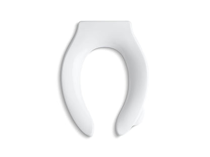 KOHLER K-4731-GC-0 Stronghold Commercial elongated toilet seat with integrated handle and Quiet-Close check hinge - White