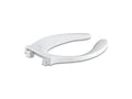 KOHLER K-4731-GC-0 Stronghold Commercial Elongated Toilet Seat With Integrated Handle And Quiet-Close Check Hinge - White