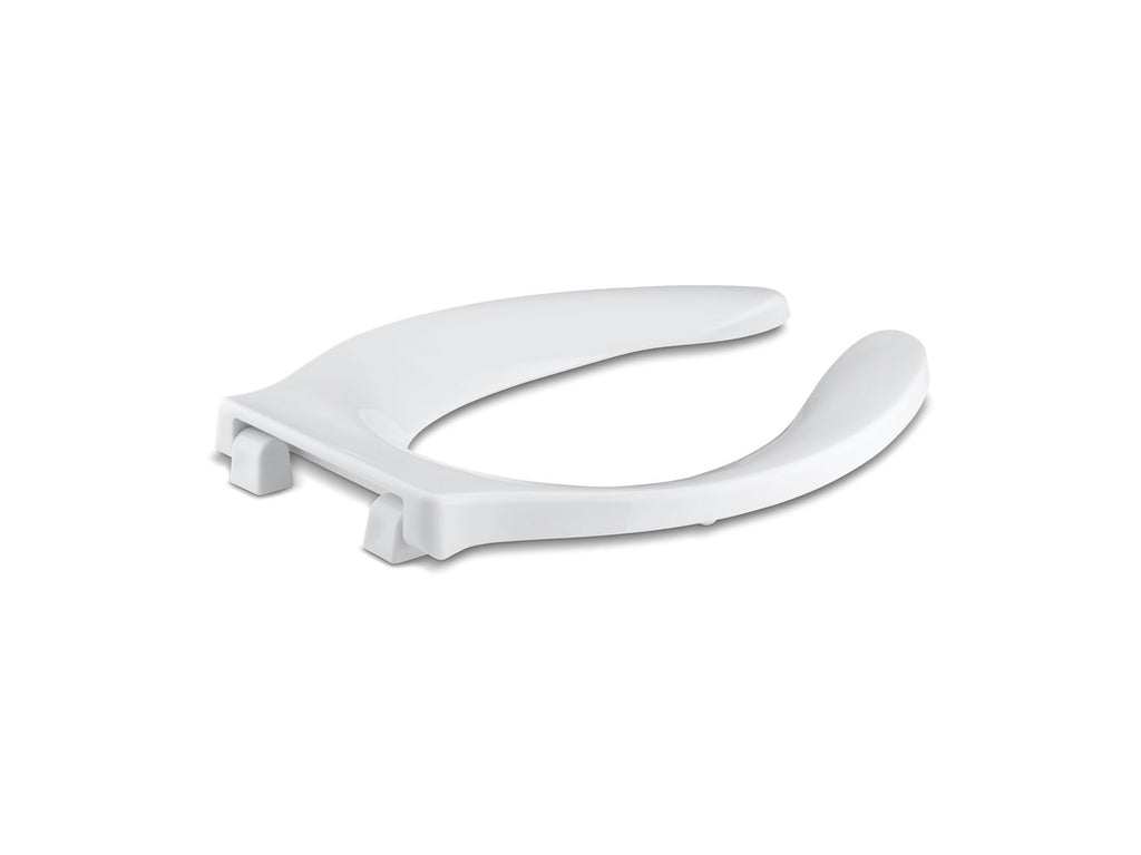 KOHLER K-4731-SC-0 Stronghold Elongated Toilet Seat With Integrated Handle And Self-Sustaining Check Hinge - White