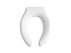 KOHLER K-4731-SA-0 Stronghold Commercial Elongated Toilet Seat With Integrated Handle, Self-Sustaining Check Hinge And Antimicrobial Agent - White