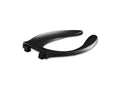KOHLER K-4731-SC-7 Stronghold Elongated Toilet Seat With Integrated Handle And Self-Sustaining Check Hinge - Black Black
