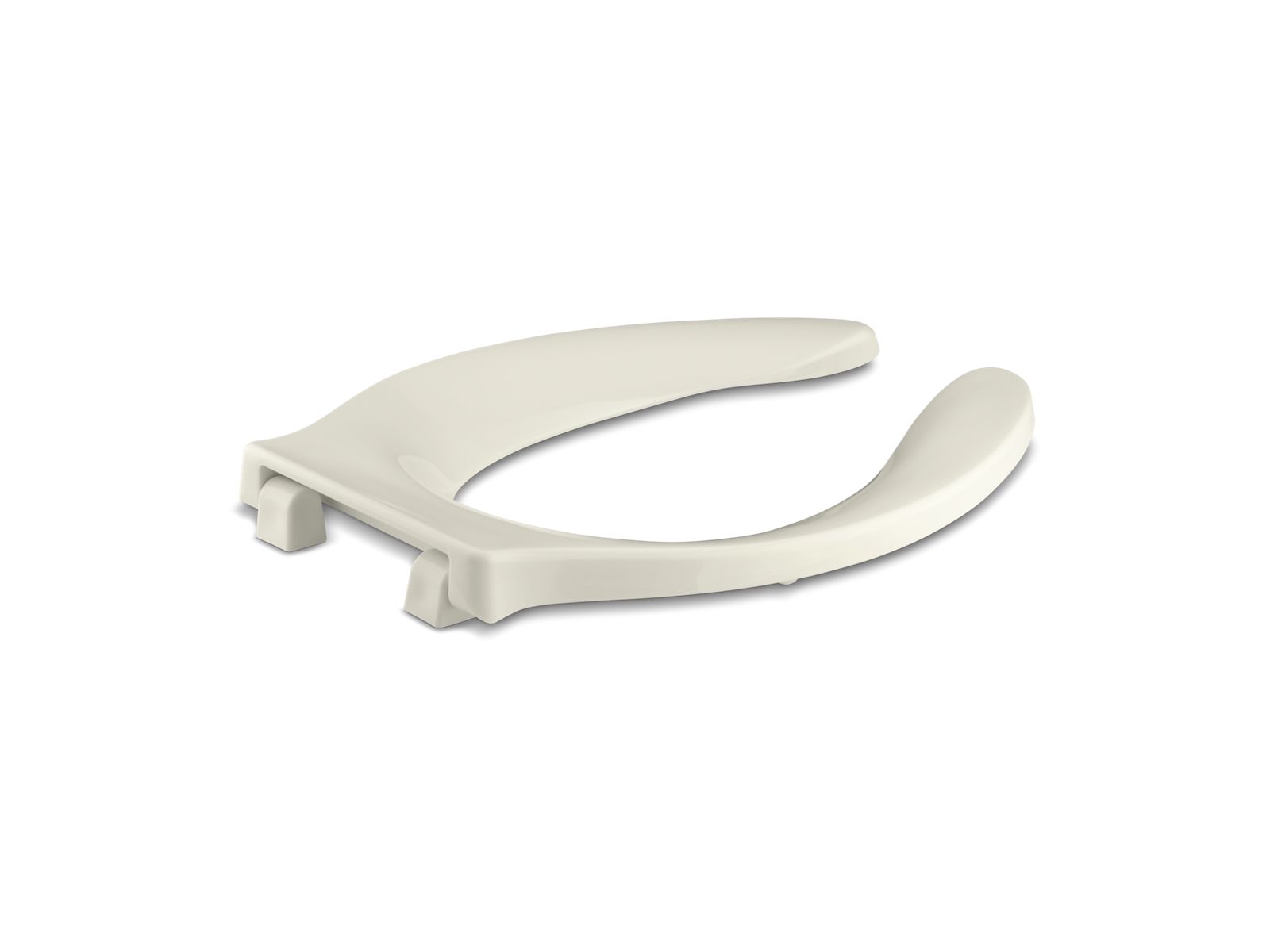 KOHLER K-4731-SC-96 Stronghold Elongated Toilet Seat With Integrated Handle And Self-Sustaining Check Hinge - Biscuit