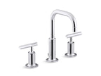 KOHLER K-14406-4-BN Purist Widespread Bathroom Sink Faucet With Lever Handles, 1.2 Gpm - Vibrant Brushed Nickel