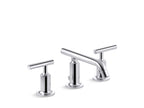 KOHLER K-14410-4-BL Purist Widespread Bathroom Sink Faucet With Lever Handles, 1.2 Gpm - Matte Black