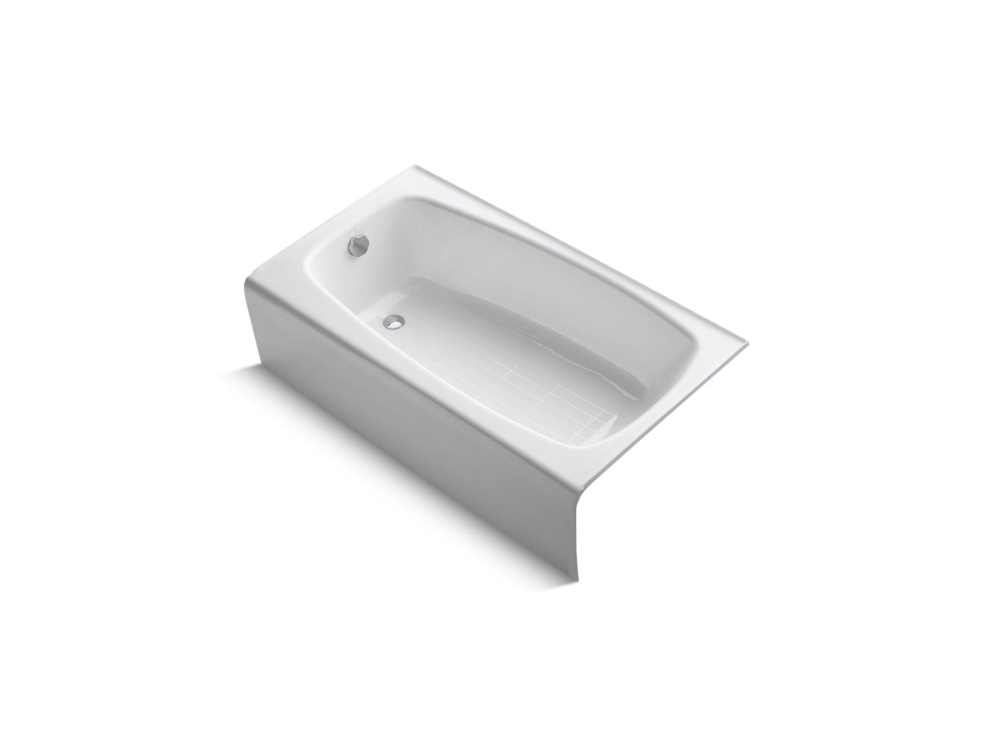 KOHLER K-745-0 Seaforth 54" x 30-1/4" alcove bath, left drain - White