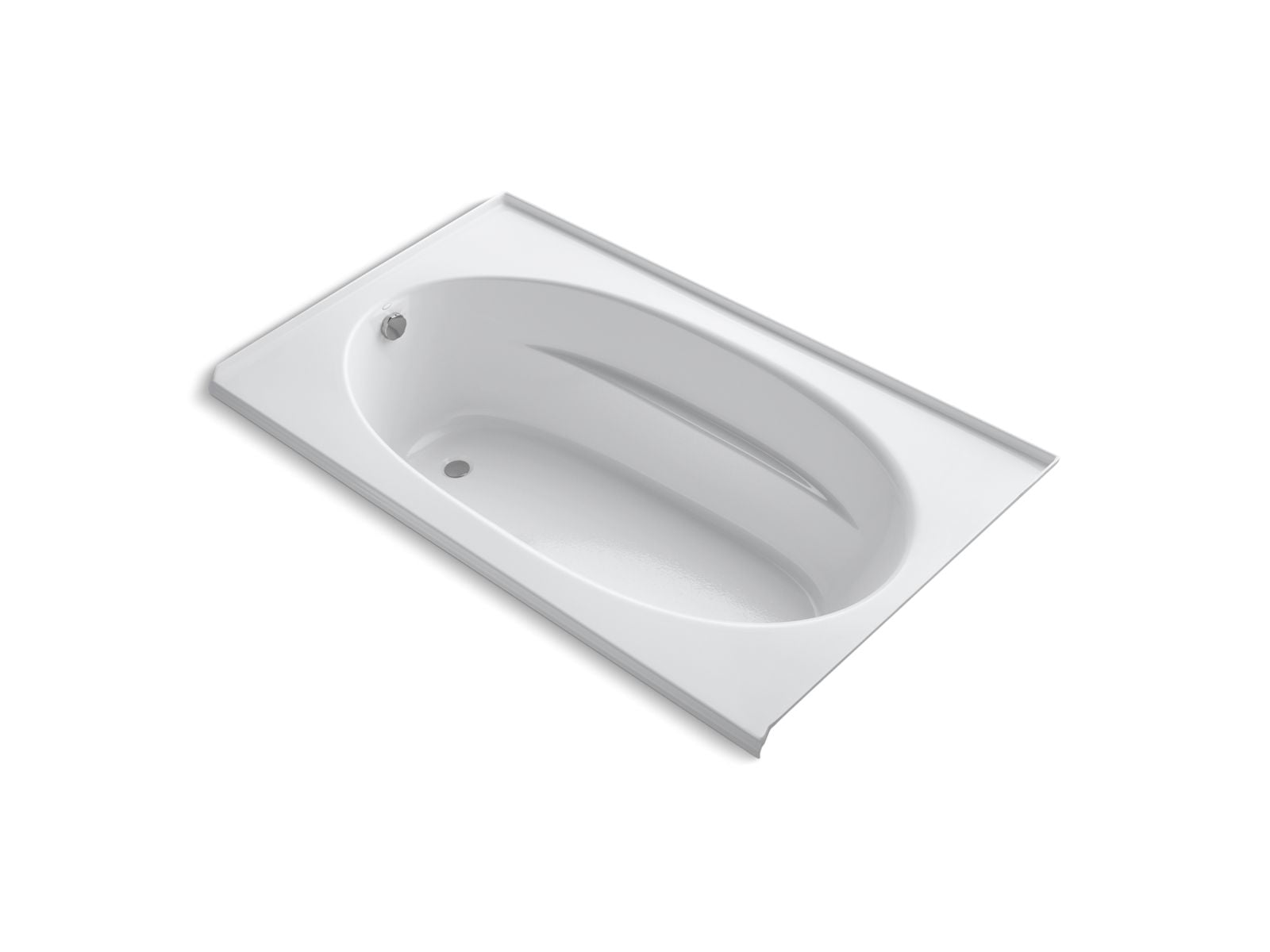 KOHLER K-1115-L-0 Windward 72" X 42" Alcove Bath, Left Drain - White