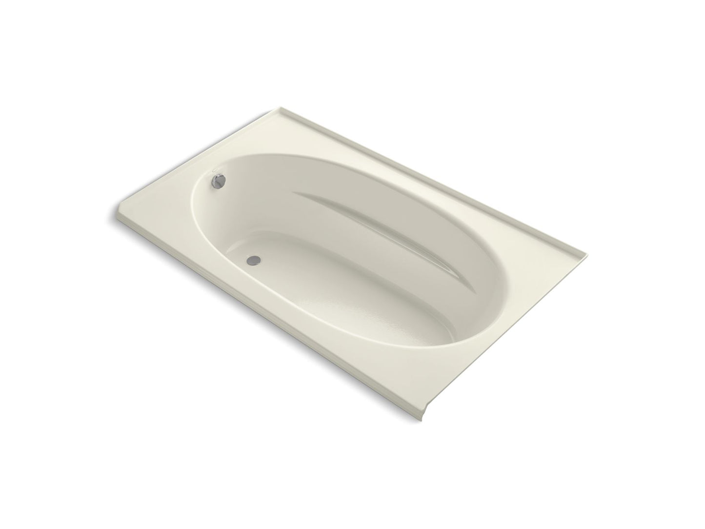 KOHLER K-1115-L-96 Windward 72" X 42" Alcove Bath, Left Drain In Biscuit