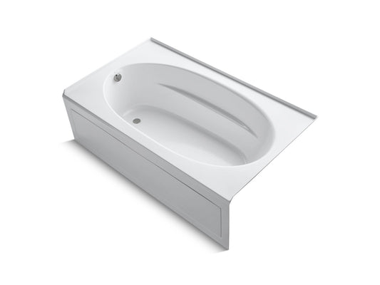 KOHLER K-1115-LA-0 Windward 72" X 42" Alcove Bath, Left Drain In White