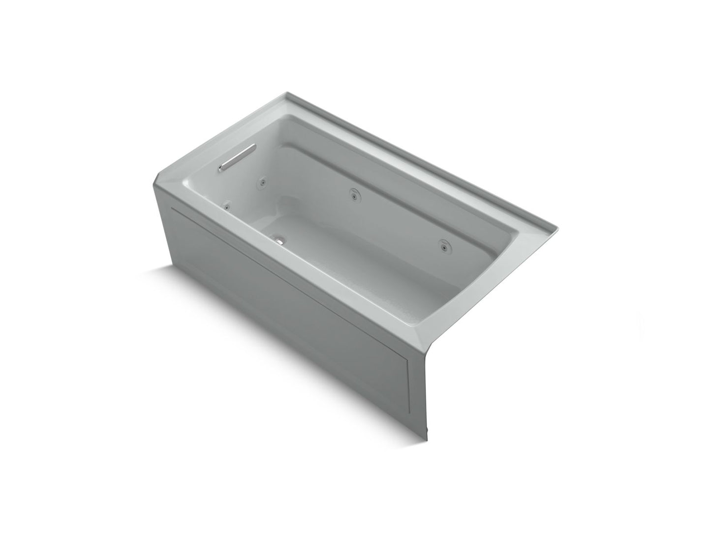 KOHLER K-1122-LA-95 Archer 60" X 32" Alcove Whirlpool Bath, Left Drain In Ice Grey