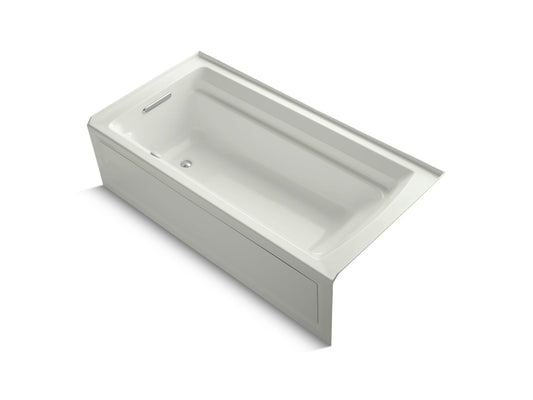 KOHLER K-1124-GHLAW-NY Archer 72" X 36" Alcove Heated Bubblemassage Air Bath With Bask Heated Surface, Left Drain In Dune
