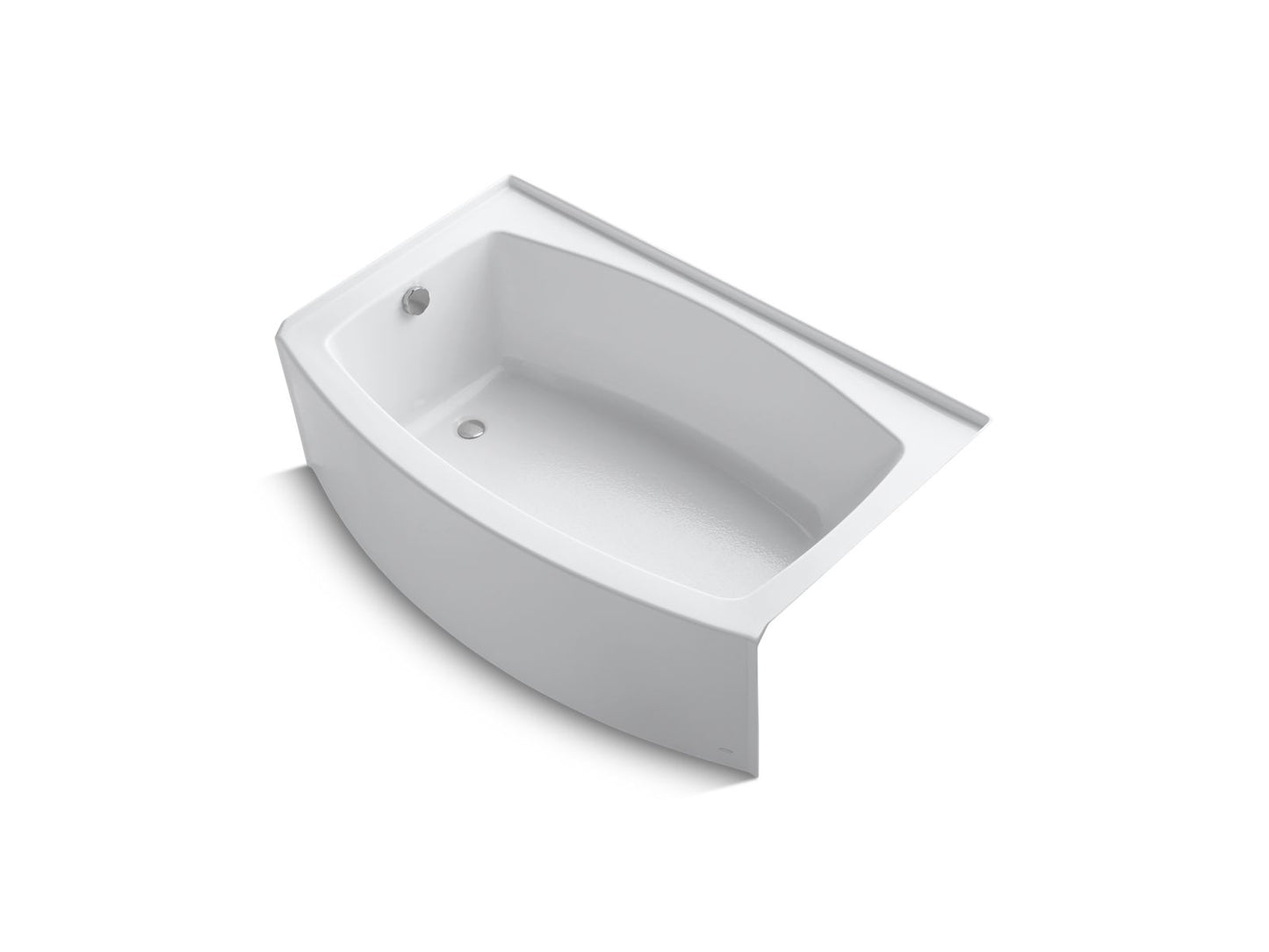 KOHLER K-1100-LA-0 Expanse 60" X 32" Alcove Bath, Left Drain In White