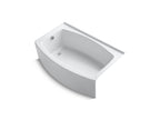 KOHLER K-1100-LA-0 Expanse 60" X 32" Alcove Bath, Left Drain - White
