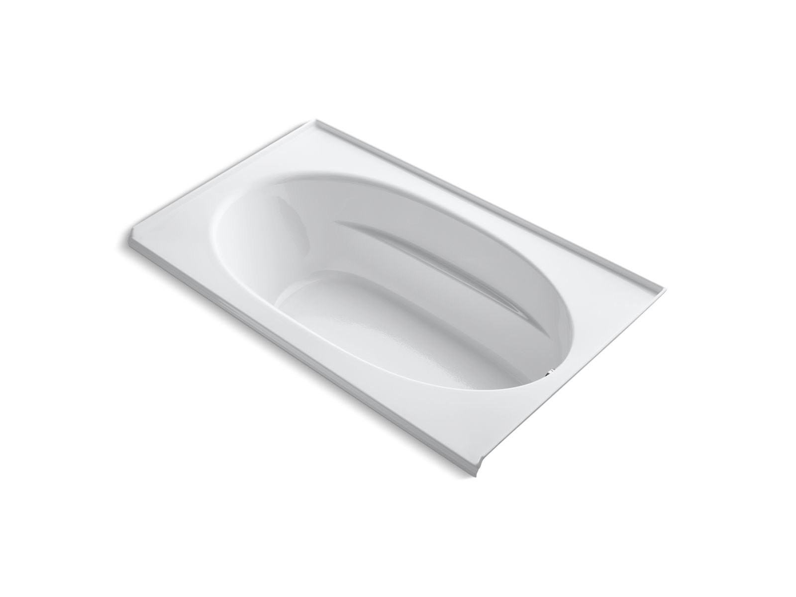 KOHLER K-1115-R-0 Windward 72" X 42" Alcove Bath, Right Drain - White