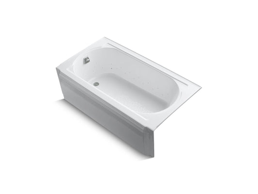 KOHLER K-723-G0-0 Memoirs 60" X 33-3/4" Alcove Bubblemassage Air Bath With White Airjet Color Finish And Left-Hand Drain In White