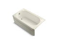 KOHLER K-723-G96-96 Memoirs 60" X 33-3/4" Alcove Bubblemassage Air Bath With Biscuit Airjet Color Finish And Left-Hand Drain In Biscuit