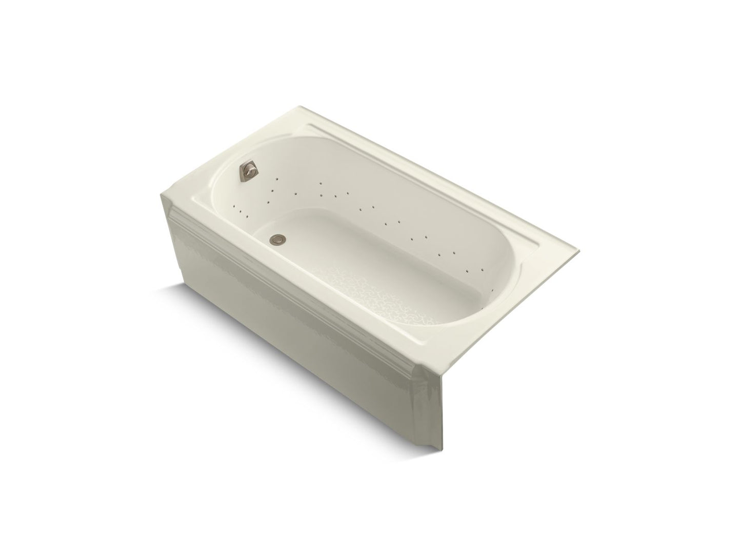 KOHLER K-723-GBN-96 Memoirs 60" X 33-3/4" Alcove Bubblemassage Air Bath, Left Drain In Biscuit