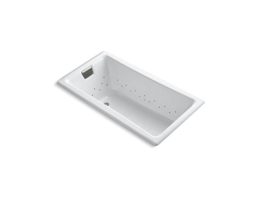 KOHLER K-852-GHBN-0 Tea-For-Two 60" X 32" Drop-In Heated Bubblemassage Air Bath In White