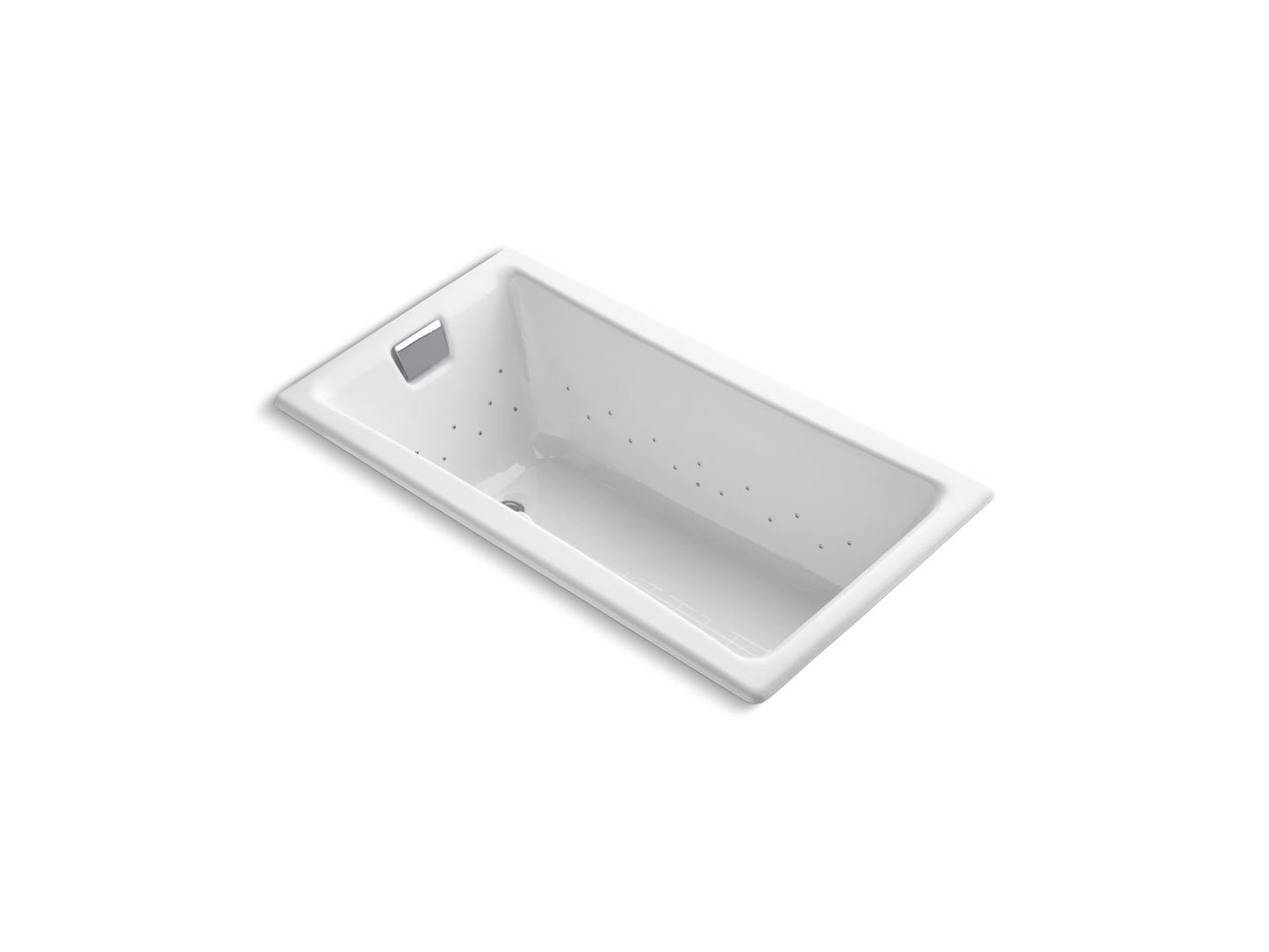 KOHLER K-852-GHCP-0 Tea-For-Two 60" X 32" Drop-In Heated Bubblemassage Air Bath In White