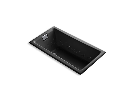 KOHLER K-852-GHCP-7 Tea-For-Two 60" X 32" Drop-In Heated Bubblemassage Air Bath In Black Black