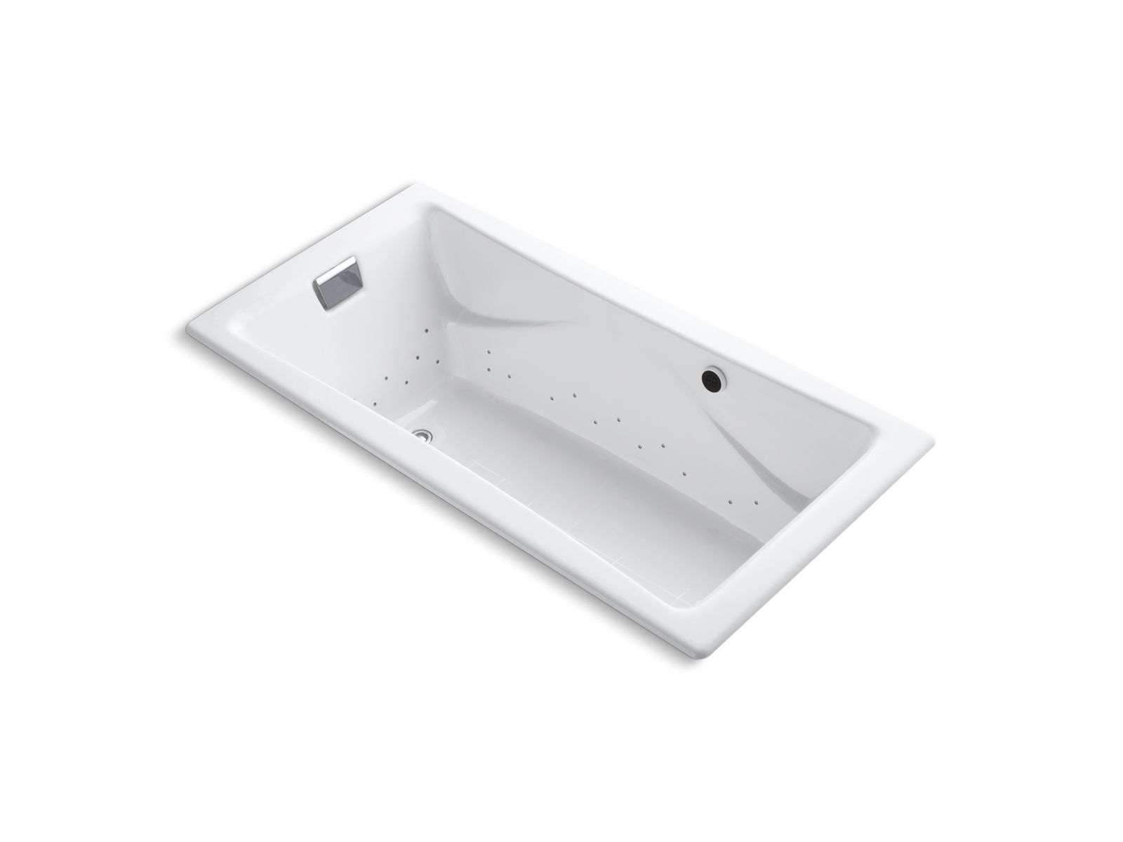 KOHLER K-865-GHCP-0 Tea-For-Two 71-3/4" X 36" Drop-In Heated Bubblemassage Air Bath In White