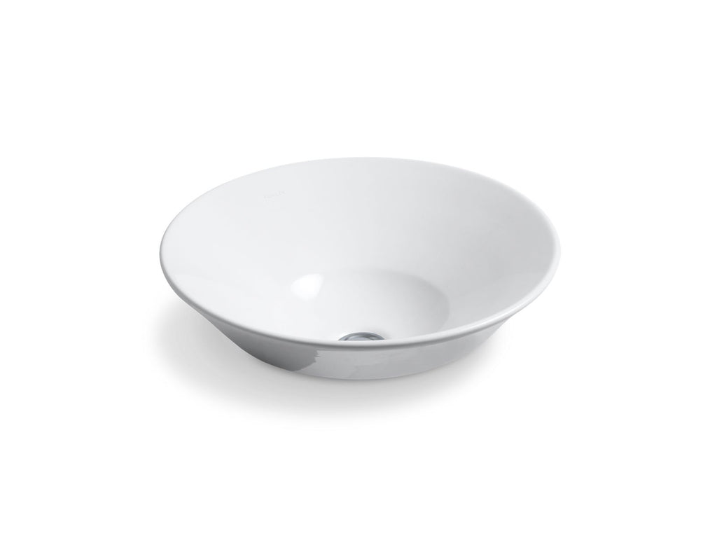 KOHLER K-2200-HV Conical Bell 16-1/4" Round Vessel Bathroom Sink, No Overflow - Bouclé Tweed