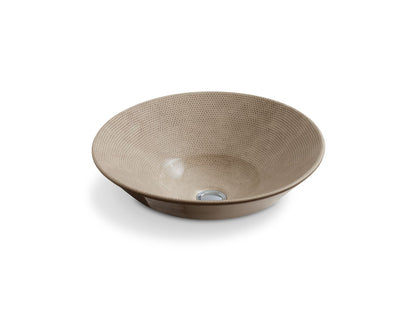 KOHLER K-2200-HV Conical Bell 16-1/4" round vessel bathroom sink, no overflow - Bouclé Tweed
