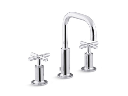 KOHLER K-14406-3-2MB Purist Widespread bathroom sink faucet with Cross handles, 1.2 gpm - Vibrant Brushed Moderne Brass