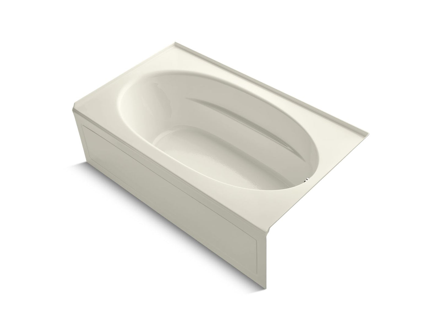 KOHLER K-1115-RA-96 Windward 72" X 42" Alcove Bath, Right Drain In Biscuit