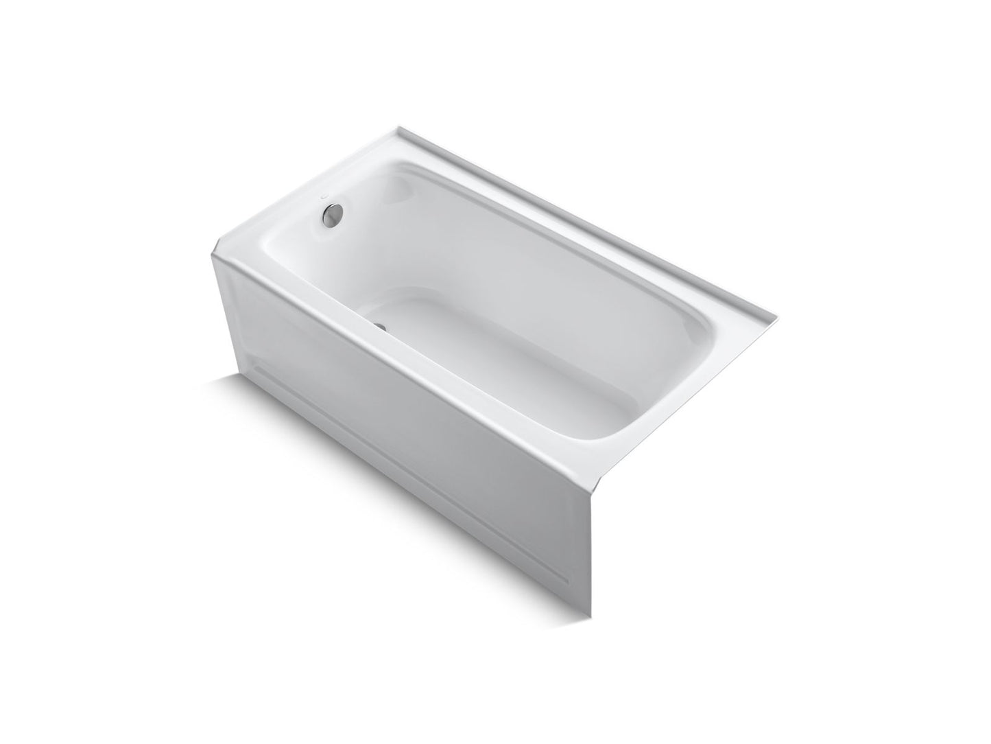 KOHLER K-1150-LA-0 Bancroft 60" X 32" Alcove Bath, Left Drain In White