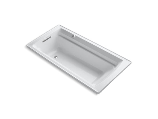 KOHLER K-1124-GH-0 Archer 72" X 36" Drop-In Heated Bubblemassage Air Bath In White