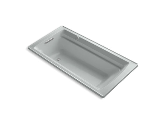 KOHLER K-1124-GH-95 Archer 72" X 36" Drop-In Heated Bubblemassage Air Bath In Ice Grey