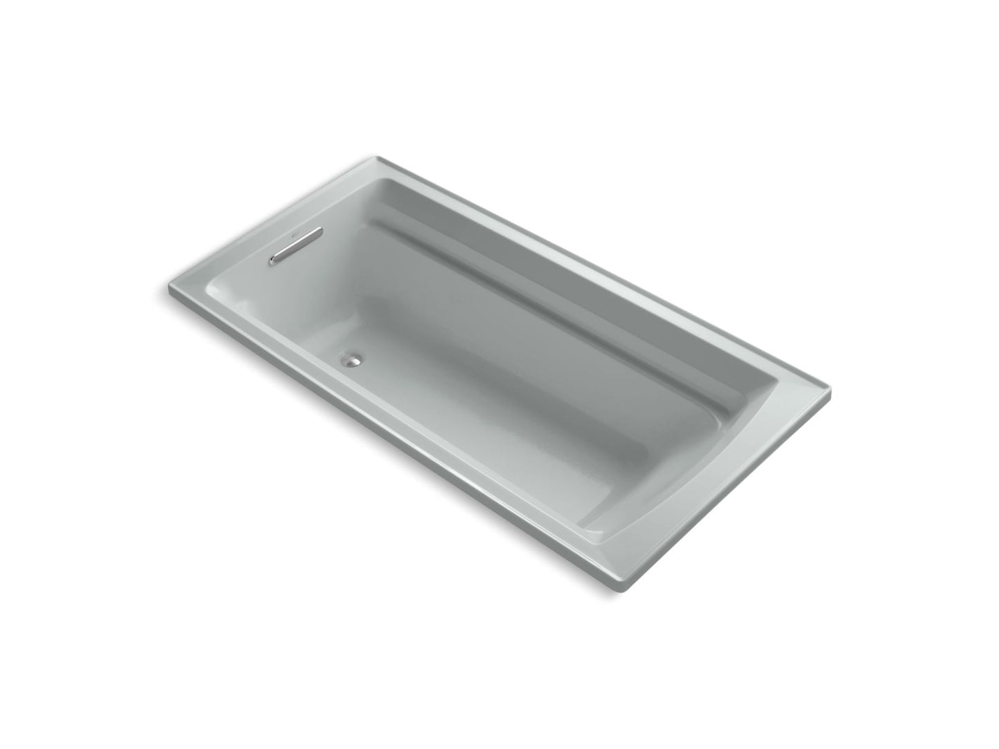 KOHLER K-1125-W1-95 Archer 72" X 36" Drop-In Bath With Bask Heated Surface In Ice Grey