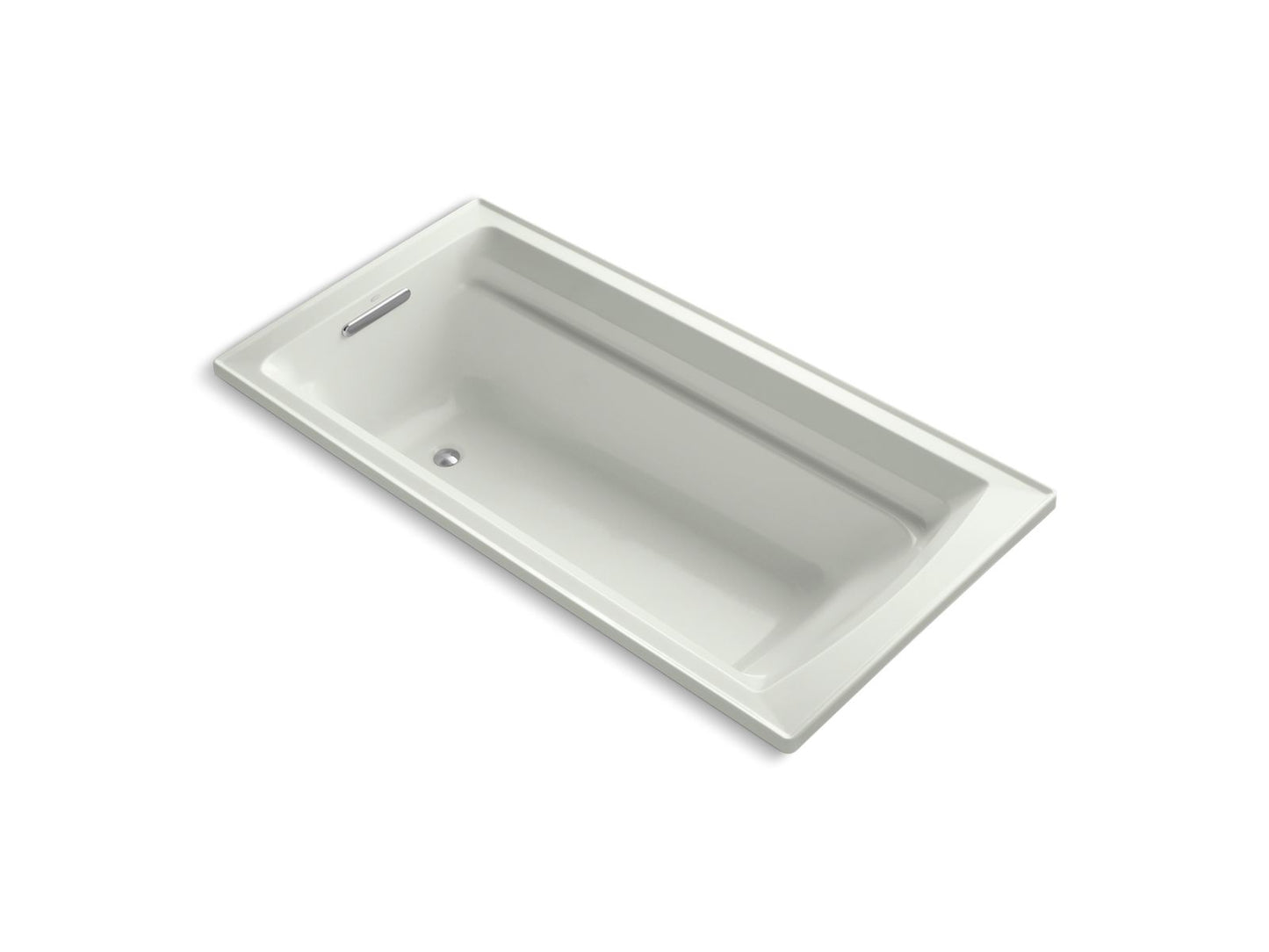 KOHLER K-1125-W1-NY Archer 72" X 36" Drop-In Bath With Bask Heated Surface In Dune