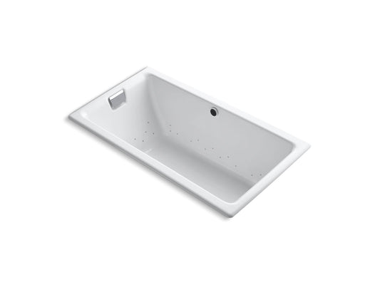 KOHLER K-856-GHCP-0 Tea-For-Two 66" X 36" Drop-In Heated Bubblemassage Air Bath In White