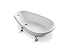 KOHLER K-100-0 Birthday Bath 72" X 37-1/2" Freestanding Bath - White