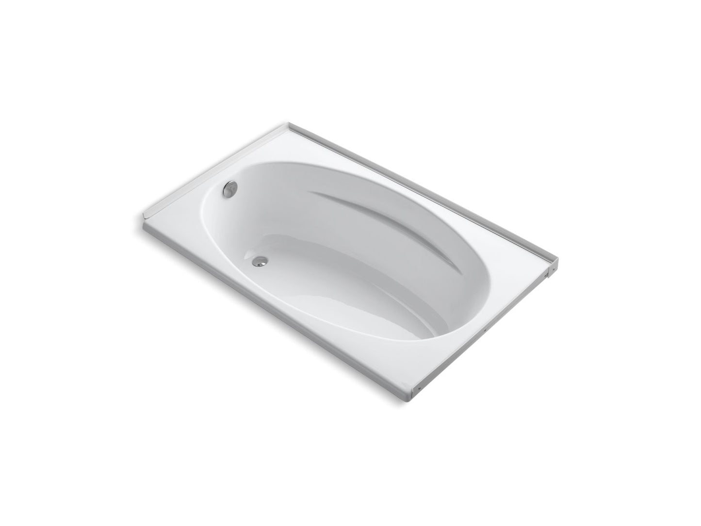 KOHLER K-1142-L-0 6036 60" X 36" Alcove Bath, Left Drain In White