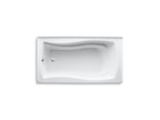 KOHLER K-1229-L-0 Mariposa 66" X 36" Alcove Bath, Left Drain - White