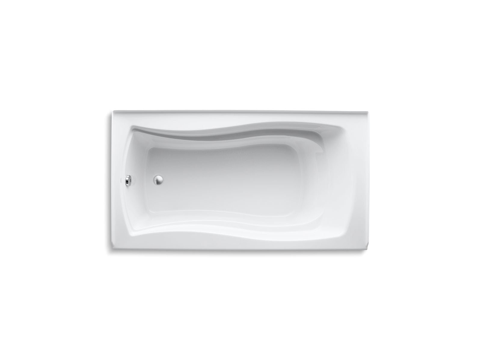 KOHLER K-1229-L-0 Mariposa 66" X 36" Alcove Bath, Left Drain - White