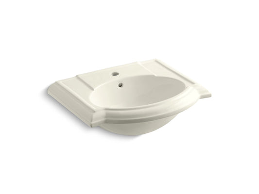 KOHLER K-2287-1-96 Devonshire 24-1/4" Rectangular Pedestal Bathroom Sink In Biscuit