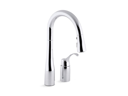 KOHLER K-649-CP Simplice Pull-down bar sink faucet with three-function sprayhead - Polished Chrome