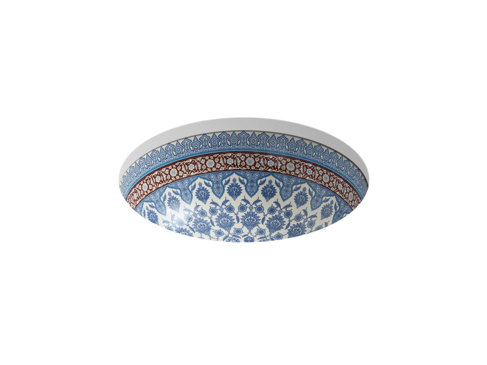 KOHLER K-14046-BU-96 Marrakesh Camber 16-1/4" Round Undermount Bathroom Sink, No Overflow - Marrakesh