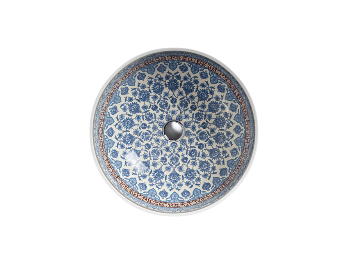 KOHLER K-14046-BU-96 Marrakesh Camber 16-1/4" Round Undermount Bathroom Sink, No Overflow - Marrakesh