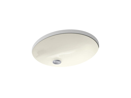 KOHLER K-2209-96 Caxton 17" Oval Undermount Bathroom Sink In Biscuit