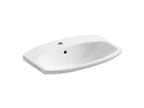 KOHLER K-2351-1-0 Cimarron 22-3/4" Rectangle Drop-In Bathroom Sink - White
