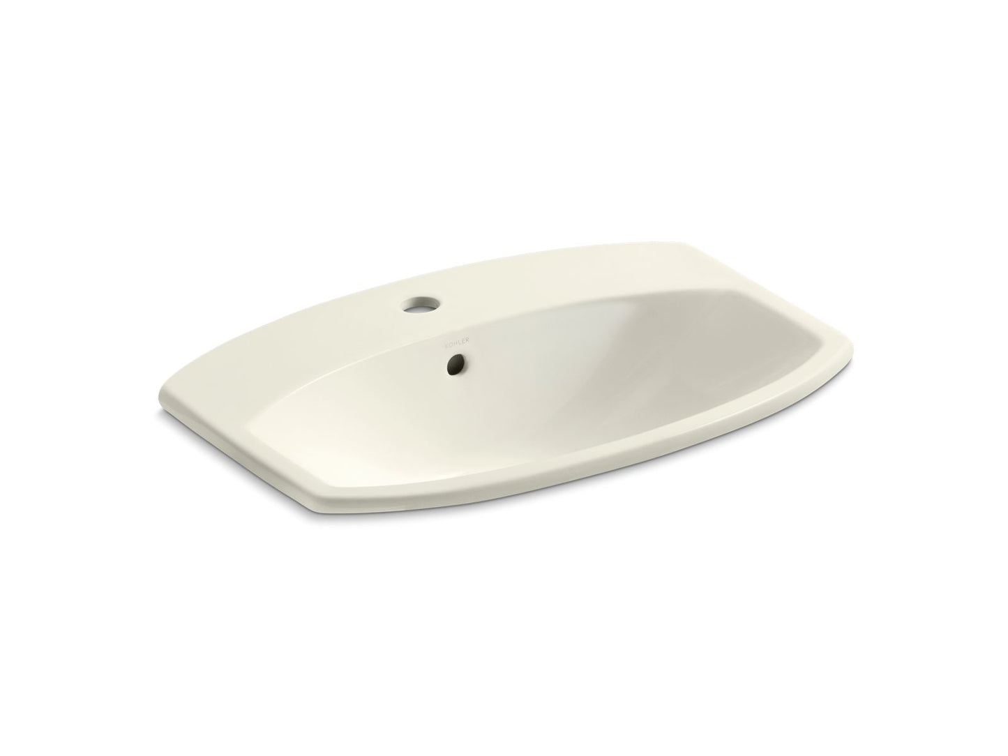 KOHLER K-2351-1-96 Cimarron 22-3/4" Rectangle Drop-In Bathroom Sink In Biscuit